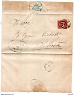 1875 LETTERA CON ANNULLO VENEZIA  SAN  DONA - Storia Postale