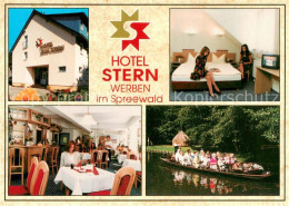 73648338 Werben Niederlausitz Hotel Stern Zimmer Gaststube Spreewald Bootsfahrt  - Other & Unclassified