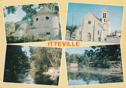 AA+ 119-(91) ITTEVILLE - CARTE MULTIVUES : LES ETANGS BERNARD , L'EGLISE , BORDS DE LA JUINE  - Sonstige & Ohne Zuordnung