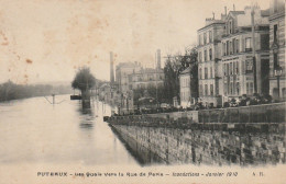 AA+ 120-(92) PUTEAUX - LES QUAIS VERS LA RUE DE PARIS - INONDATIONS JANVIER 1910 - Puteaux