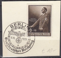 DR 701, Gestempelt, Auf Briefstück, Reichsparteitag, 1939 - Used Stamps