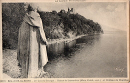 CPM - P - SAVOIE - ENVIRONS D'AIX LES BAINS - LE LAC DU BOURGET - STATUE DE LAMARTINE ET CHATEAU DE CHATILLON - Otros & Sin Clasificación