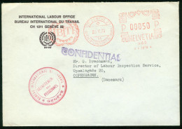 Br Switzerland, Geneve 22 (ILO) 1970 Official Cover > Denmark (meter Cancel International Labour Office) #bel-1050 - Brieven En Documenten