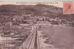 AA+ 124- MONACO - VUE SUR MONTE CARLO ET LE PORT - Monte-Carlo