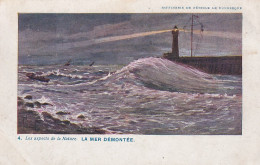 AA+ 127- RAFFINERIE DE PETROLE DE DUNKERQUE ( 59 ) - CARTE PUBLICITAIRE LES ASPECTS DE LA NATURE : LA MER DEMONTEE - Publicité