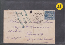 Un Timbre 15 C Type Sage   Sur Enveloppe S.C   Cachet  Paris 1879  Destination Château Theuville Valmont - 1877-1920: Période Semi Moderne