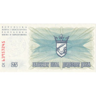 Bosnie-Herzégovine, 25,000 Dinara, 1993, 1993-10-15, KM:54a, NEUF - Bosnien-Herzegowina