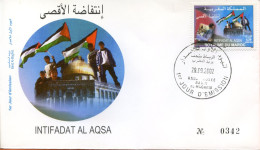 Maroc;FDC 2002, TP N° 1309 " Intifada "Morocco,Marruecos - Marruecos (1956-...)