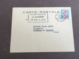 Carton / Carte Postale Publicitaire / Tampon Salon De L'Aviation Du Bourget / Jura / 1961 - 1900 – 1949