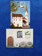 LIECHTENSTEIN MI-NR. 1467-1468 MAXIMUMKARTEN 278 ORTSBILDSCHUTZ(VII) 2007 KIRCHE - Cartas Máxima