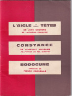 AA+ 132- LIVRET THEATRE SARAH BERNHARDT , PARIS - " CONSTANCE " - COMEDIENS , AUTEURS ET PUBLICITES  - Teatro