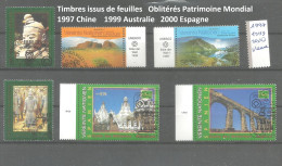 ONU Nations Unies Patrimoine Mondial Vienne 1997  1999 2000   Timbres Oblitérés  Issus De Carnets - Usati