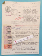 ● 4 Timbres Dimensions 24F N°113 Sur Document + N° 112 - Cote 112€ - 1936 - Neufchâteau (Vosges) - Duphand - Briefe U. Dokumente