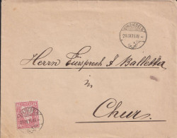 1867-1876 Schweiz, Brief  Zum:CH 38, Mi:CH 30, Sitzende Helvetia, Von EINSIEDELN N. CHUR - Briefe U. Dokumente