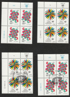 Nations Unies / Genève : N°103/104 :  4 Blocs De 4 Timbres Chacun -  Dont 2 Avec Oblitération 1er Jour - Année 1982 - Ongebruikt