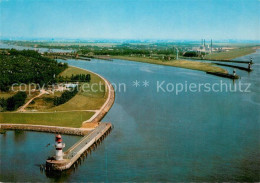 73647231 Brunsbuettelkoog Einfahrt Zum Nord-Ostsee-Kanal Mit Blick Zur Schleuse  - Brunsbüttel