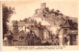 CPA LA ROCHE GUYON - LITHOGRAPHIE DE MAUGENDRE - La Roche Guyon