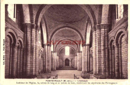 CPA FONTEVRAULT - M. ET L. - INTERIEUR DE L'EGLISE - Autres & Non Classés