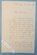 ● L.A.S 1887 Robert OHEIX Avocat écrivain - Savenay (où Il Est Né) La Fontaine - L'espérance Du Peuple Lettre Autographe - Other & Unclassified