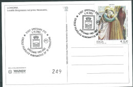 Italia 2003; Cappella Degli Scrovegni, " 20° Di Fondazione Del Circolo Filatelico Di Spresiano", Su Cartolina Numerata - 2001-10: Storia Postale