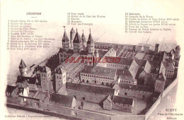 CPA CLUNY - PLAN DE L'ANCIENNE ABBAYE - Cluny