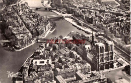 CPSM PARIS - VUE AERIENNE NOTRE DAME - Notre Dame De Paris