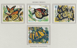 MEXICO 1988 WWF Insects Monarch Butterflies Mi 2095-2098 MNH(**) Fauna 757 - Butterflies