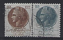 Italy 1959  Italia Turrita  (o) Mi.1051-1052 - 1946-60: Usados