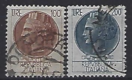 Italy 1959  Italia Turrita  (o) Mi.1051-1052 - 1946-60: Used