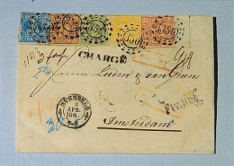 AK 216108 STAMP / BRIEFMARKE - Fünf-Farben Frankatur Mit Bayerischen Briefmarken 1861 - NO REAL STAMPS - Francobolli (rappresentazioni)