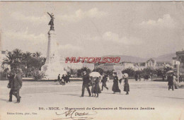 CPA NICE - MONUMENT DU CENTENAIRE ET NOUVEAUX JARDINS - Monumenten, Gebouwen