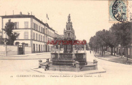 CPA CLERMONT FERRAND - FONTAINE D'AMBOISE ET QUARTIER GENERAL - Clermont Ferrand