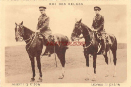 CPA ROI DES BELGES - ALBERT I ET LEOPOLD III - Personnages Célèbres