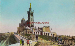 CPSM MARSEILLE - NOTRE DAME DE LA GARDE - Notre-Dame De La Garde, Funicular Y Virgen