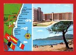 (RECTO / VERSO) COSTA DORADA - TARRAGONA - HOSPITALET DEL INFANTE 17 - PLAYA - BEAU TIMBRE - CPSM GF - Tarragona