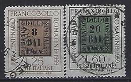 Italy 1959  100 Jahre Briefmarken Von Romagna (o) Mi.1053-1054 - 1946-60: Usados