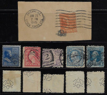 USA United States 1902/1954 6 Stamp With Perfin ACo weave By Armour & Company From Chicago Lochung Perfore - Perfins