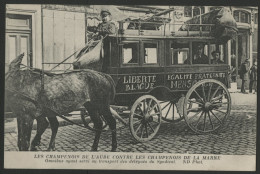 Manifestations Viticoles, Les Champenois De L'Aube Contre Les Champenois De La Marne. Omnibus Des Délégués Du Syndicat - Troyes