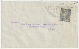 CHILE: 1930 Cover To USA, 25c Nitrate Centennial Single Usage - Chili
