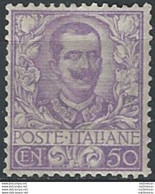 1901 Italia VE II 50c. Malva Qbc MNH Sassone N. 76 - Altri & Non Classificati