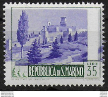 1949 San Marino Paesaggi L. 35 Varietà MNH Sass. N. 352a - Andere & Zonder Classificatie