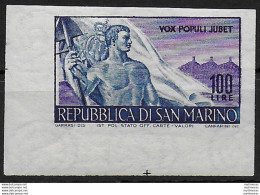 1948 San Marino Lavoratori L. 100 Nd MNH Sass. N. 340a - Other & Unclassified