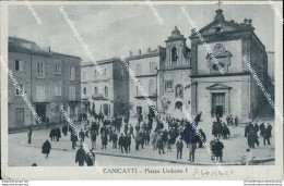 Ba349 Cartolina Canicatti' Piazza Umberto I Agrigento Sicilia 1938 Bella!! - Agrigento