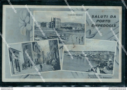 An699 Cartolina Saluti Da Porto Empedocle Scollata Provincia Di Agrigento - Agrigento