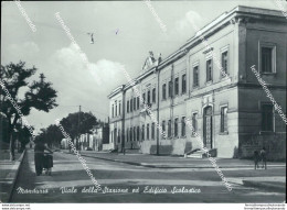 Bi601 Cartolina Manduria Viale Della Stazione Ed Edificio Scolastico Taranto - Taranto