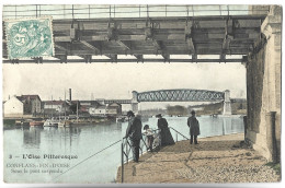 CONFLANS FIN D'OISE - Sous Le Pont Suspendu - Pêcheurs - PENICHE - Otros & Sin Clasificación