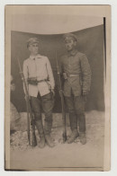 Bulgaria Bulgarian Military Soldiers, Pose With Rifles With Bayonets, Ammo Pouch, 1920s Orig Photo 8.9x13.8cm. (709) - War, Military