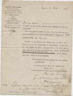 Chancellerie Légion D'honneur,1818,Lefèvre,gendarme Chaumont,1818,Maréchal Duc Tarente,Vicomte De Sainemare,autographe - Historische Dokumente