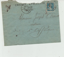 ENVELOPPE DU CREDIT LYONNAIS à ALBI (81) à MAÎTRE ARNAL NOTAIRE à SAINT-AFFRIQUE (12) - 1900 – 1949