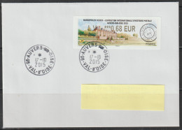 Atm,  Lisa 2, MARCOPHILEX 2015, Auvers Sur Oise, LETTRE, FDC,  LV 0.68€, Tad,  VAN GOGH, 17 Et 18 Octobre 2015 - 2010-... Vignette Illustrate